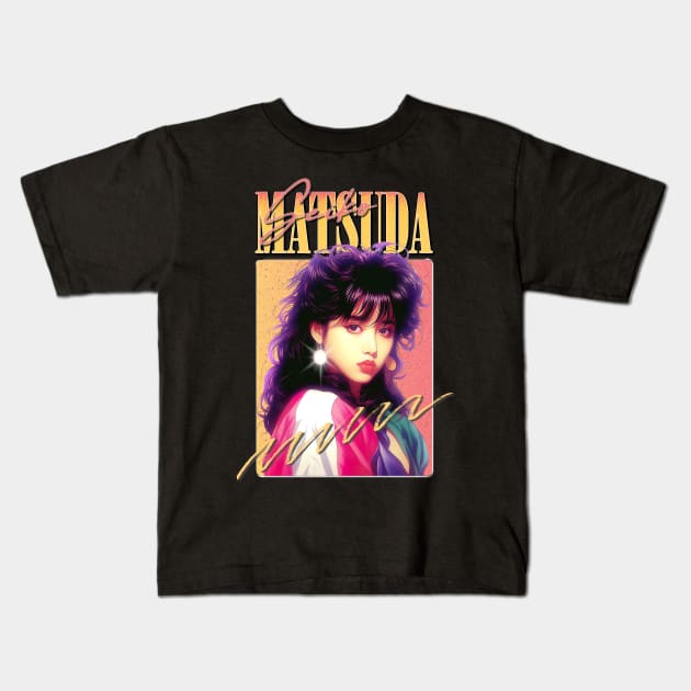 Seiko Matsuda --- Retro 80s Fan Art Design Kids T-Shirt by DankFutura